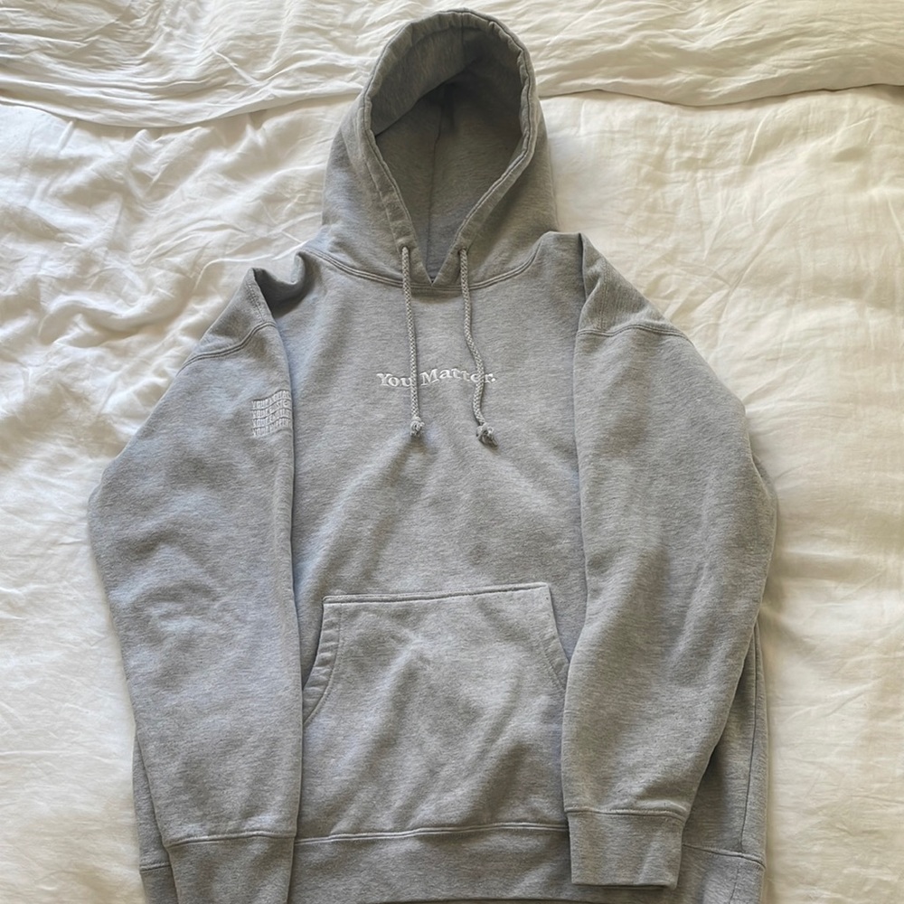 You Matter by Demetrius Harmon Hoodie Sweatshirt Grey XL